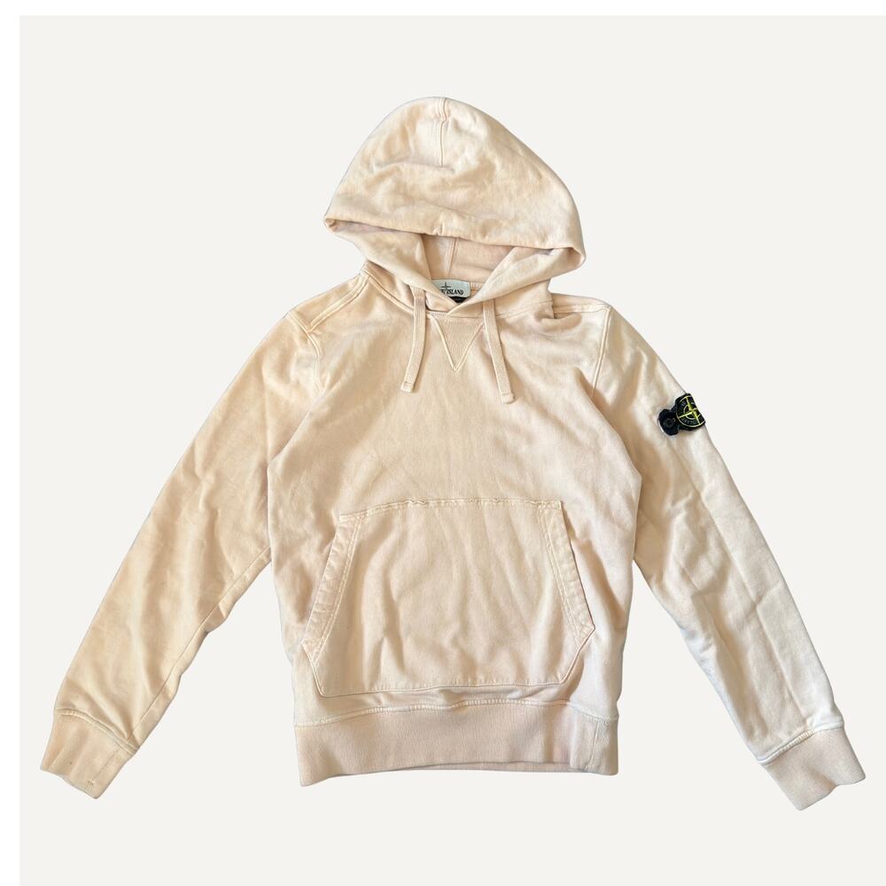 Size S - Stone Island Badge Men's Pink Pullover Hoodie
